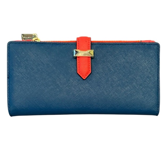 Rebecca Minkoff Handbags - NWOT Rebecca Minkoff Navy Blue/Red Saffiano Leather Wallet MSRP$195